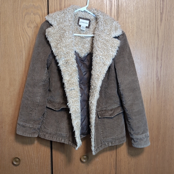 Y2K St Johns Bay Corduroy Sherpa Collar Jacket Coat - Picture 11 of 11